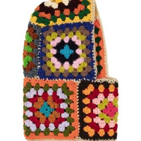 Balaclava Granny Square vintage hat handmade crochet - Picture 11 of 13